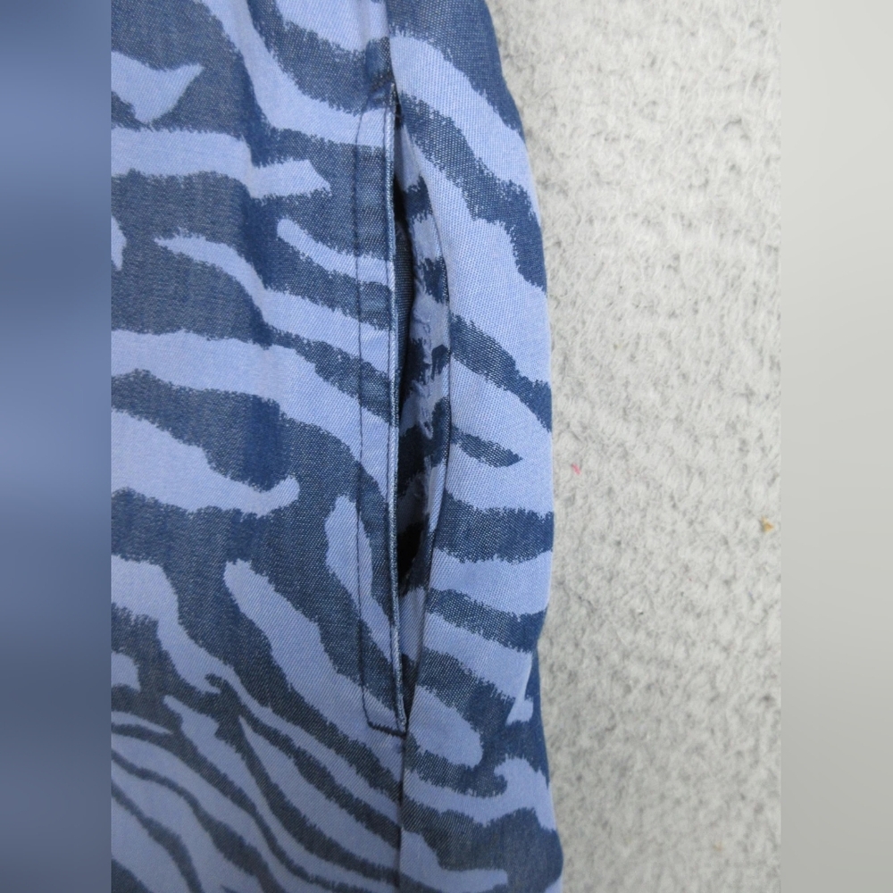 Blue Zebra Print Sleeveless Shift Dress - Picture 5 of 5